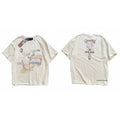 PALY Hollywood Cross & Art Graphic T-Shirt - Cream