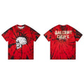 Gallery Dept. Sunburst Tie-Dye Skull Short Sleeve T-Shirt - Red/Black