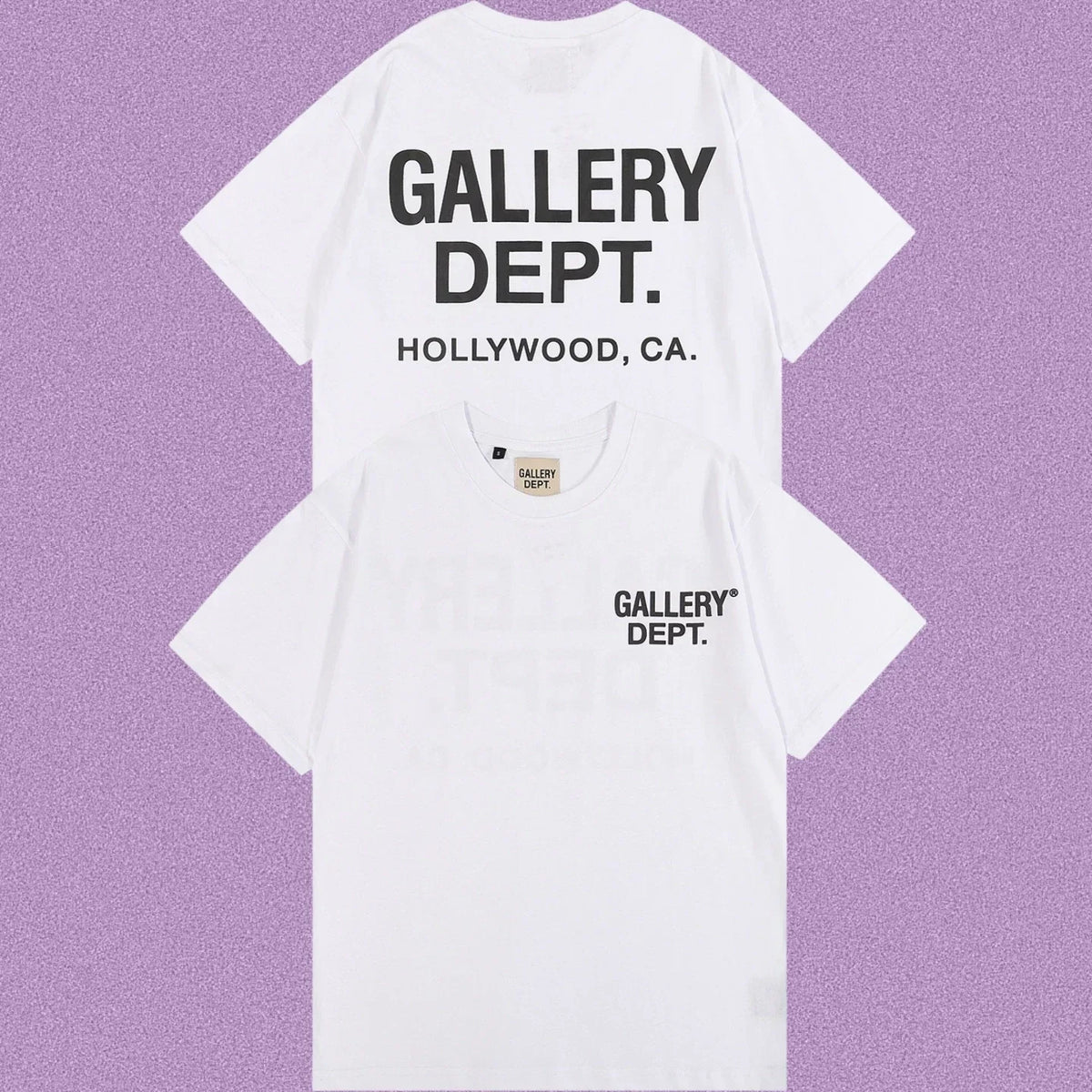 Gallery Dept. Hollywood Logo Short Sleeve T-Shirt - White/Black