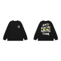 Anti Social Social Club Yellow Circle Logo Long Sleeve T-Shirt - Black