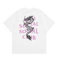 Anti Social Social Club Dragon Pink Logo T-Shirt - White