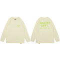 Gallery Dept. Hollywood Logo Long Sleeve T-Shirt - Cream/Neon Yellow