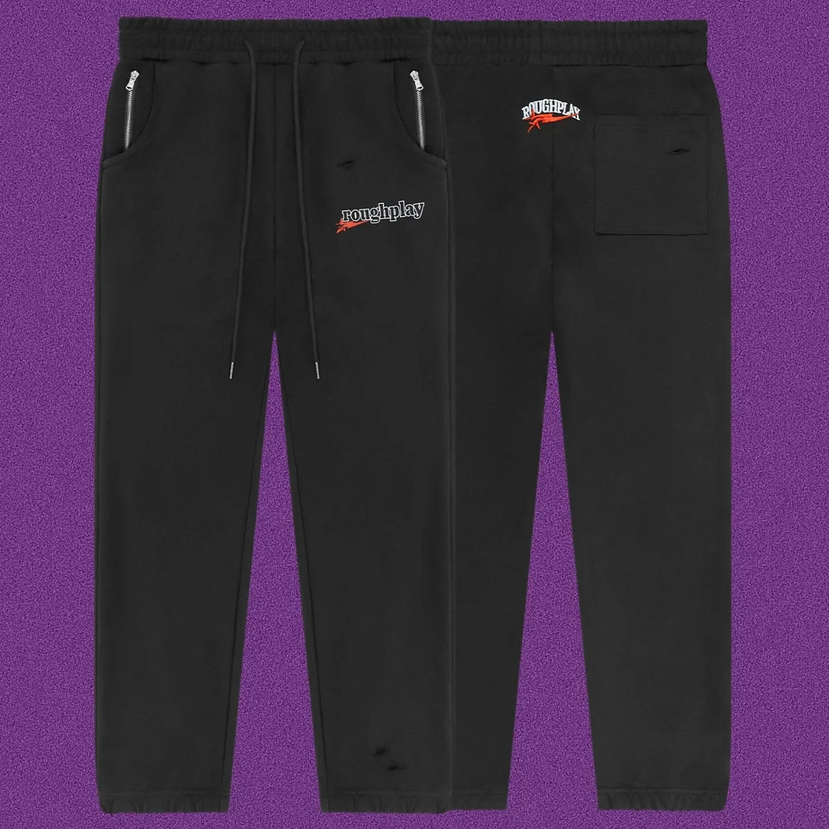 Roughplay Small Logo Track Sweatpants - Black