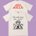 Gallery Dept. Meditation Graphic Short Sleeve T-Shirt - Cream/Red
