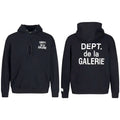 Gallery Dept Dept de la Galerie Black Hoodie White Print