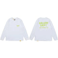 Gallery Dept. Hollywood Logo Long Sleeve T-Shirt - White/Neon Yellow